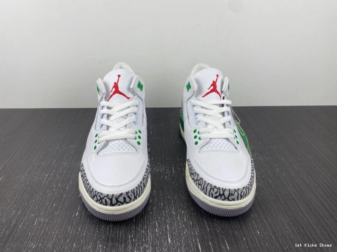 1st Kicks Shoes Jordan (W) Retro 3 CK9246-136 Lucky Green 0822